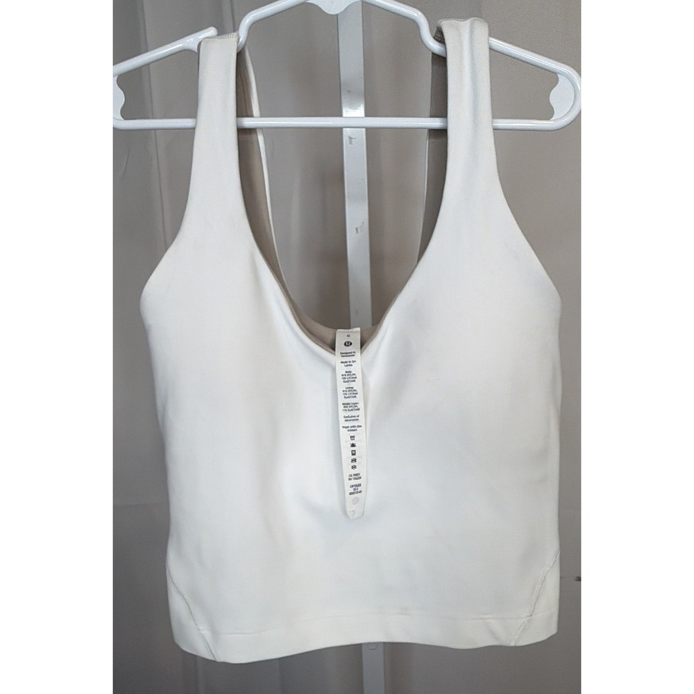 Lululemon Athletica Align Tank Top Cropped - White, Size 0 - Picture 6 of 8